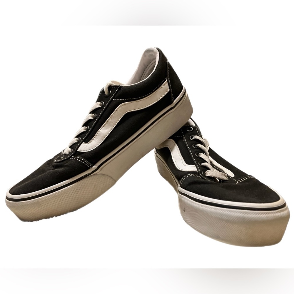 Vans Old Skool Sneakers - Women's Size 8 (Black with White Stripe)